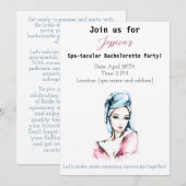 Bachelorette Wellness-Center Party Einladung (Vorne/Hinten)