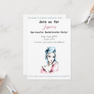 Bachelorette Wellness-Center Party Einladung