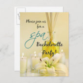 Bachelorette Wellness-Center Party Postkarte (Vorne/Hinten)