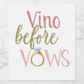 BACHELORETTE, WINE, LAST FLING WEINETIKETT (Einzelnes Label)