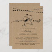 Bachelorette Wine tasting in der Fattoria Moncucch Einladung (Vorne/Hinten)