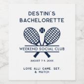 Bachelorette WKND Club Weinetikett (Einzelnes Label)