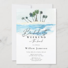 Bachelorette Wochenende am Strand Einladung