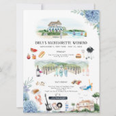 Bachelorette Wochenende | Amagansett, NY Einladung (Vorderseite)