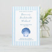 Bachelorette-Wochenende an der Küste Einladung (Stehend Vorderseite)