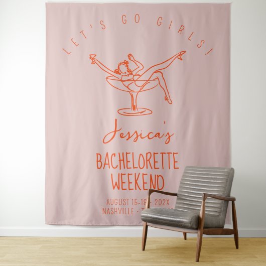 Bachelorette-Wochenende-Background Foto-Stand Wandteppich (Beispiel)