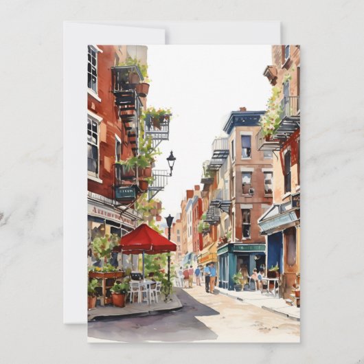 Bachelorette Wochenende | Boston Einladung (Rückseite)