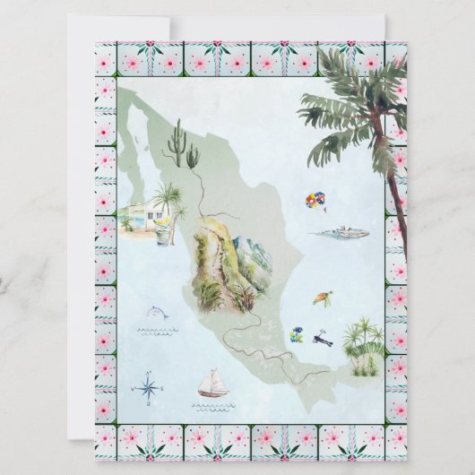 Bachelorette Wochenende | Cabo San Lucas Einladung (Rückseite)