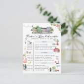 Bachelorette Wochenende | Charleston, SC in Einladungspostkarte (Stehend Vorderseite)