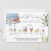 Bachelorette Wochenende | Desert Cactus Einladung (Vorderseite)