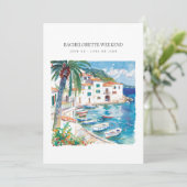 Bachelorette-Wochenende Einladung (Stehend Vorderseite)