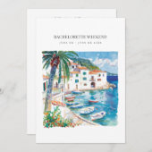 Bachelorette-Wochenende Einladung (Vorne/Hinten)