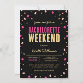 Bachelorette Wochenende Einladung (Vorderseite)