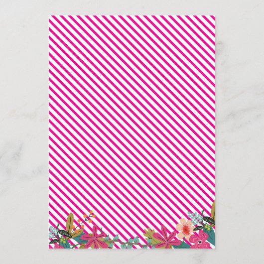 Bachelorette Wochenende Einladung (Rückseite)