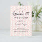 Bachelorette Wochenende Einladung (Stehend Vorderseite)