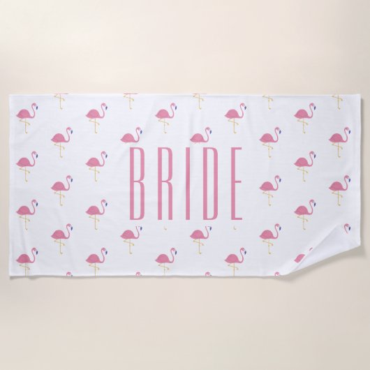 Bachelorette Wochenende Flamingo Handtuch (Vorderseite)