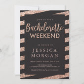 Bachelorette Wochenende Glitzer Locarno Einladung (Vorderseite)