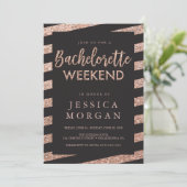 Bachelorette Wochenende Glitzer Locarno Einladung (Stehend Vorderseite)