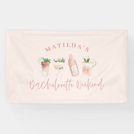 Bachelorette-Wochenende in Pink, gürnig, modern Banner (Horizontal)