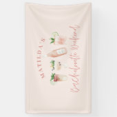 Bachelorette-Wochenende in Pink, gürnig, modern Banner (Vertikal)