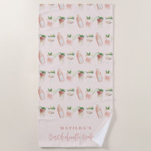 Bachelorette-Wochenende in Pink, gürnig, modern Strandtuch