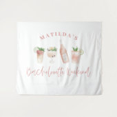 Bachelorette-Wochenende in Pink, gürnig, modern Wandteppich (Vorderseite (Horizontal))