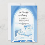 Bachelorette-Wochenende in Santorin Einladung (Vorderseite)