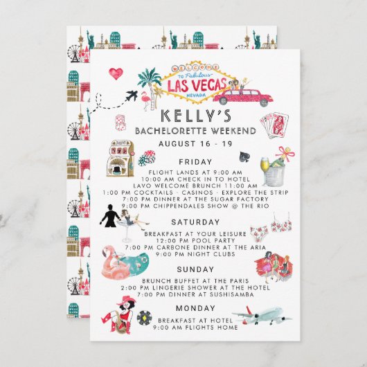 Bachelorette Wochenende Las Vegas (Vorne/Hinten)