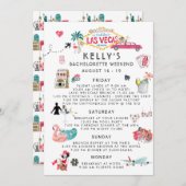 Bachelorette Wochenende Las Vegas Einladung (Vorne/Hinten)