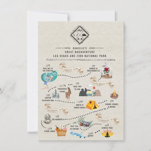 Bachelorette Wochenende | Las Vegas & Zion (Vorderseite)
