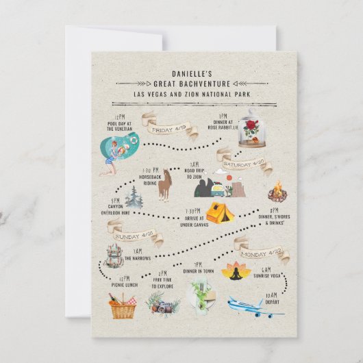 Bachelorette Wochenende | Las Vegas & Zion (Vorderseite)