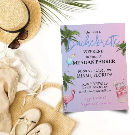 Bachelorette Wochenende | Miami Beach Einladung