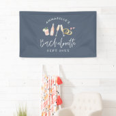 Bachelorette-Wochenende mit blauer Girlande Banner (Insitu)