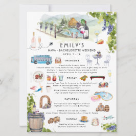 Bachelorette Wochenende | Napa Winery Einladung