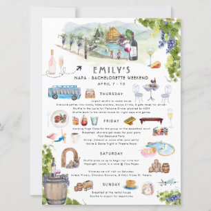 Bachelorette Wochenende   Napa Winery Einladung