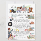 Bachelorette Wochenende | Nashville Einladung (Vorderseite)