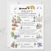 Bachelorette Wochenende | New Orleans Einladung (Vorderseite)