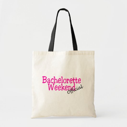Bachelorette Wochenende (offiziell/Rosa) Tragetasche (Vorne)
