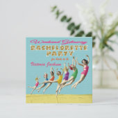Bachelorette Wochenende - Party Einladung (Stehend Vorderseite)