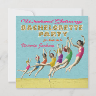 Bachelorette Wochenende - Party Einladung