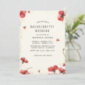 Bachelorette-Wochenende-Party Einladung (Stehend Vorderseite)