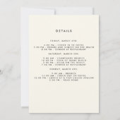 Bachelorette-Wochenende-Party Einladung (Rückseite)