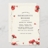 Bachelorette-Wochenende-Party Einladung (Vorne/Hinten)