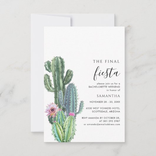 Bachelorette Wochenende Party mit Piazza della Rif Einladung (Vorderseite)