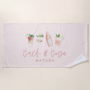 Bachelorette-Wochenende pink mädchenhafte Bachelor Strandtuch