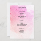 Bachelorette Wochenende Reise Einladung (Rückseite)