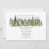 Bachelorette Wochenende Retreat Kabine Einladung (Vorderseite)