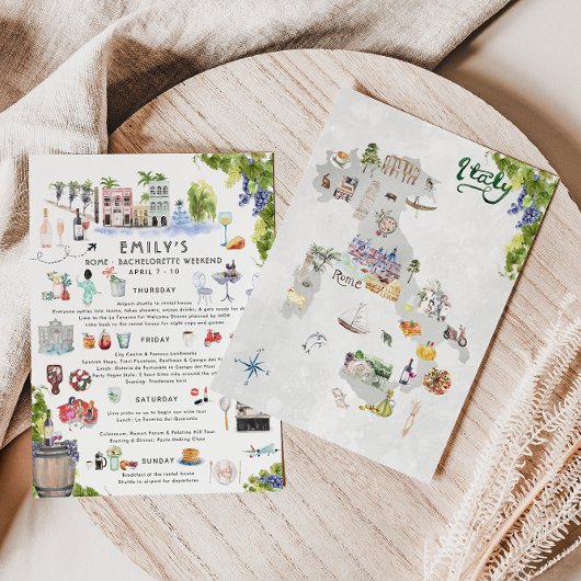 Bachelorette Wochenende | Rom, Italien Einladung