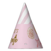 Bachelorette Wochenende Rosa tropische personalisi Partyhütchen (Rechts)