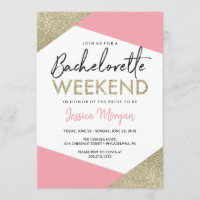 Bachelorette Wochenende - Rosa und Gold